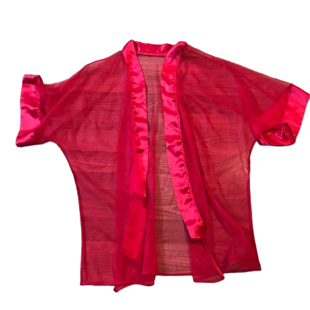 Red Negligee Robe.    02.  GR/PK - Picture 2 of 3